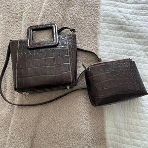 Staud Shirley Bag - Brown croc